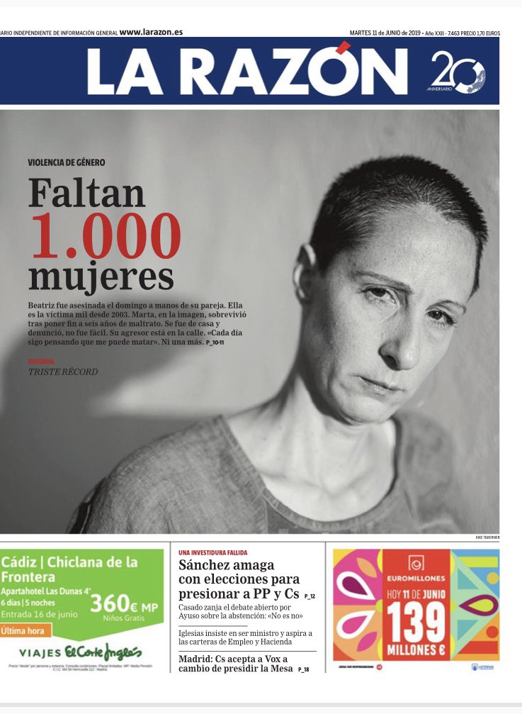La política real en la que no están los que andan pactando cómo se reparten el poder. O disfrazando que pactan con los que no comparten la que dicen que es su política contra la violencia machista. Y no están contadas todas...
