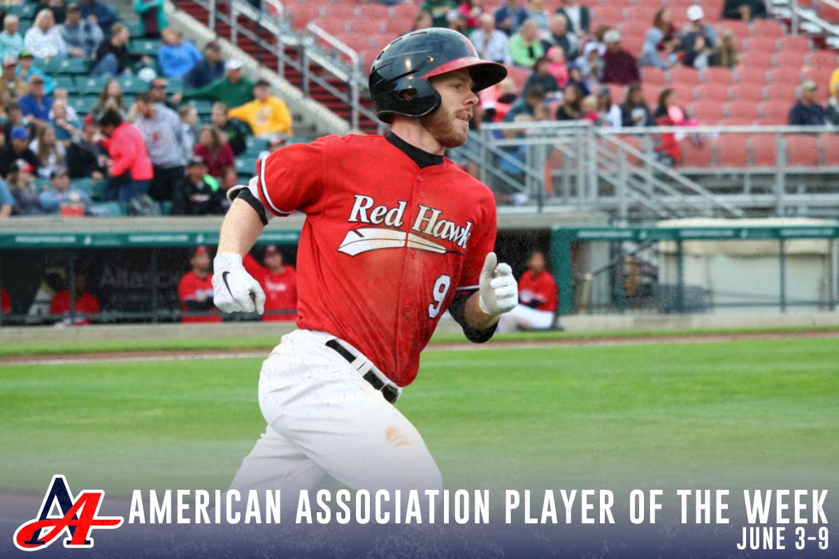 FMRedHawks's tweet photo. Congrats to Tim Colwell for being named the @AA_Baseball Player of the Week! He hit .500 this week with two doubles and two home runs. https://t.co/YBJRVEpQlE