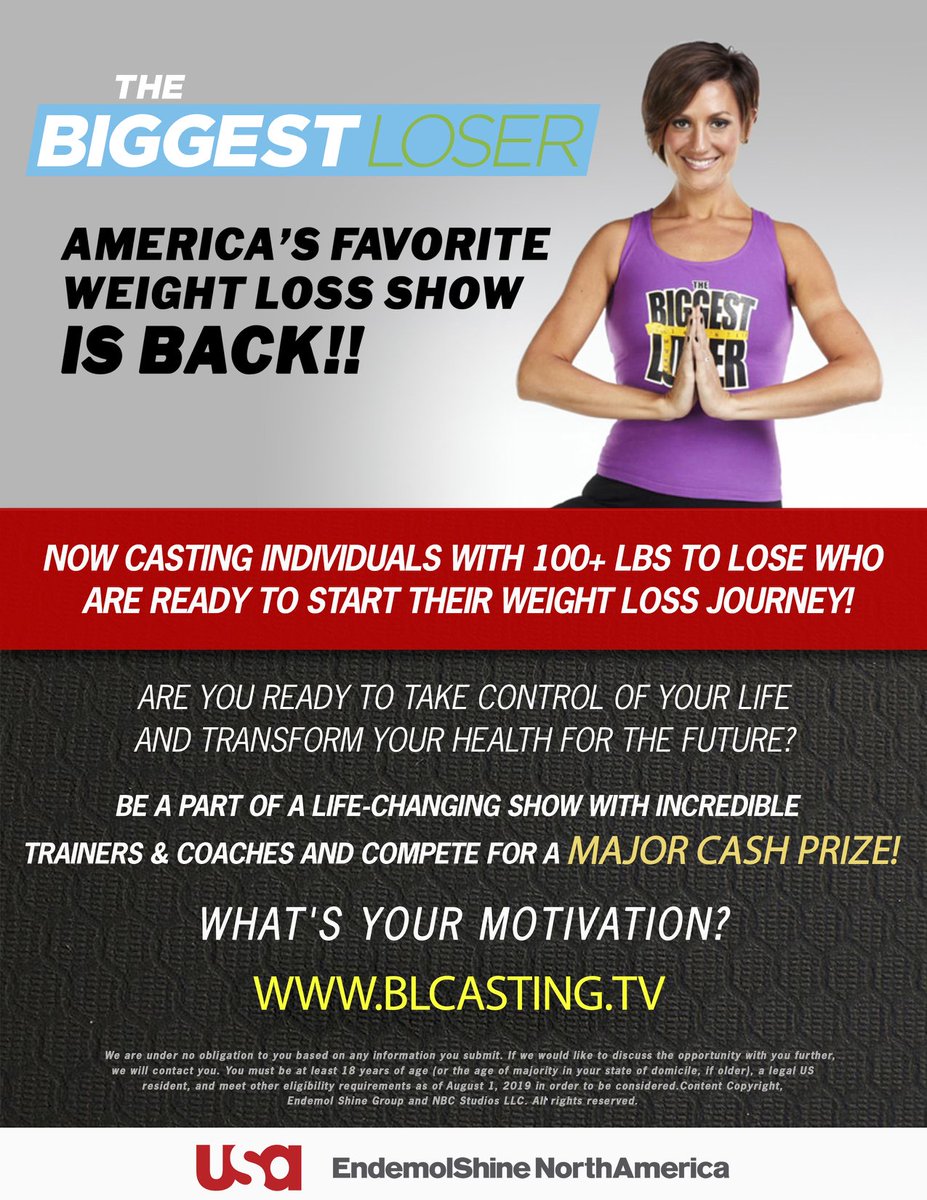 BLcastingteam's tweet photo. @AmandaArlauskas We'd love for some of your followers to apply for the new revamped season of #thebiggestloser at https://t.co/Auy2faDzho!  Please RT and send them our way! https://t.co/jhaEYNAytU