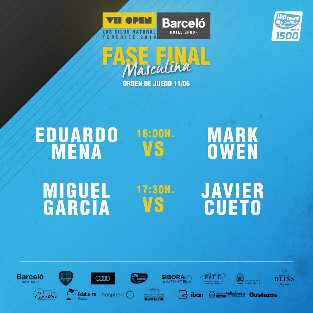 openbarcelolsnt's tweet photo. La jornada de martes llega cargada de partidos tanto de la Fase Final en sus dos cuadros, como de consolación que sigue avanzando. 👧🎾👱♂️
Los partidos de consolación se jugarán en la pista 2 a las 17:30 y una finalice empieza el segundo.
#OpenBarcelo19 #IbpTennisSeries https://t.co/XFxd2zs4Yp