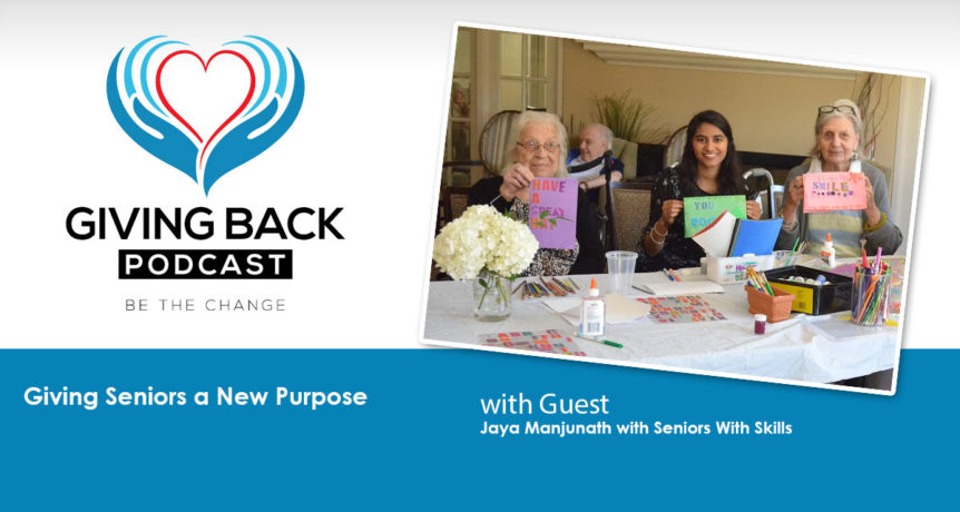 givingbackpod's tweet photo. Delightful discussion w/Jaya Manjunath about @seniorswskills. On this week’s episode, Jaya shares how her organization helps seniors get out of isolation and find a new purpose as they reach a new stage in their life. https://t.co/BKUgIf6LsI #Bethechange #GivingBackPodcast https://t.co/aeXTbViESB