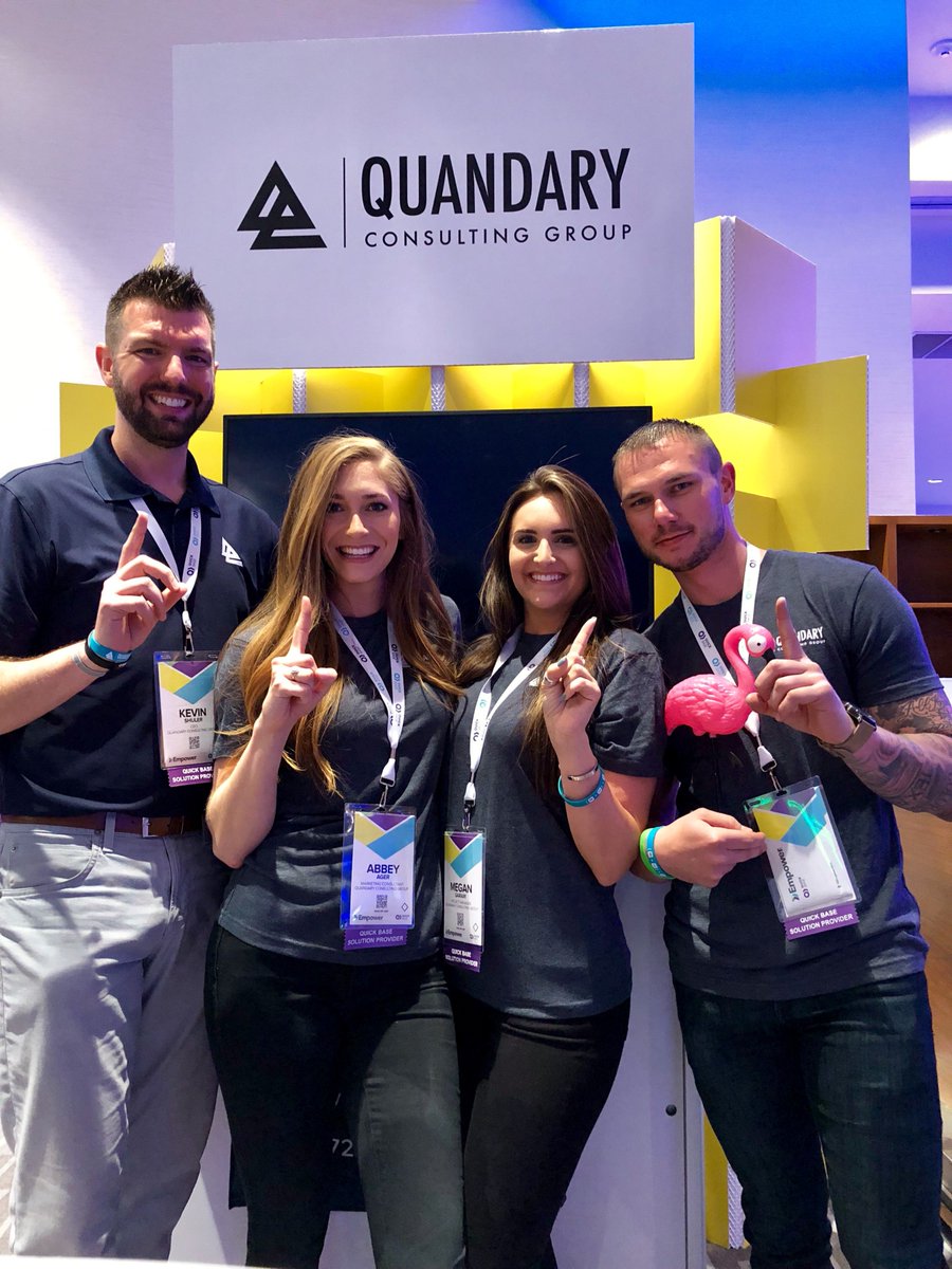 quandarycg's tweet photo. Empower Countdown #QBEmpower2019———————————————————
1st Day of Empower!
Here is 1 @QuickBase vendor to see at Empower (*Hint* It's us!)✨
We are excited to be here!
#Quickbase #empower # #empower2019 #team #solutions #technology #quickbasedeveloper #numerone https://t.co/J2ZZZ13gul