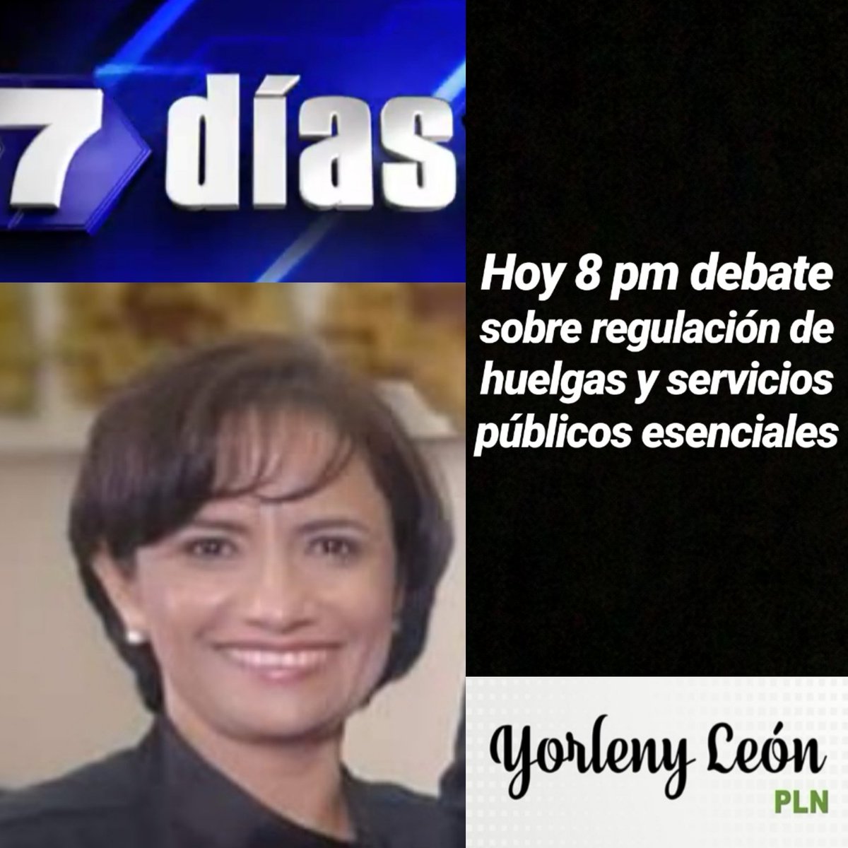 YorlenyLeonM's tweet photo. Invitados a seguirnos esta noche en @7diasTN7 @DiputadosPLN @plncr https://t.co/Q8YJFeyimG