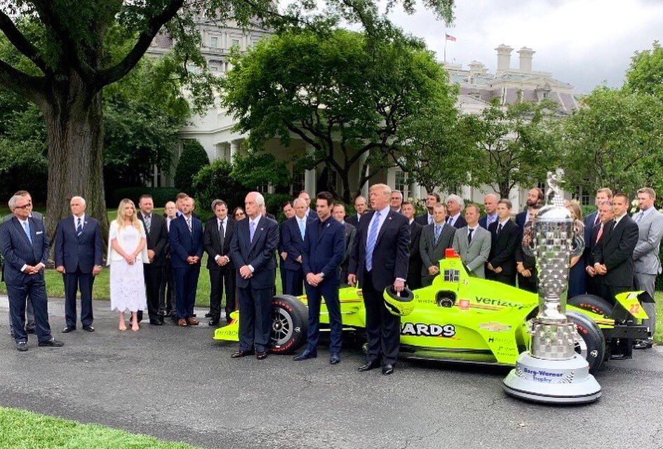 simonpagenaud's tweet photo. The Greatest Spectacle in Racing — honored at the White House // #indy500 #IndyCar https://t.co/1qUNcpJibp