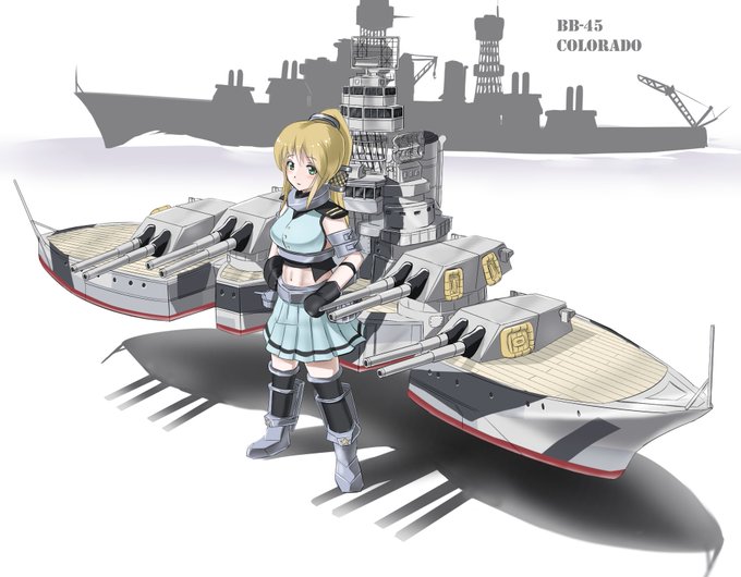 ちなみに3年前描いたヘーダーと名刺の子～オリジナル艦娘のコロラドです。過去のイラストから、クオリティーはあまり良くないですけど、もう一回投稿したかったです。 
