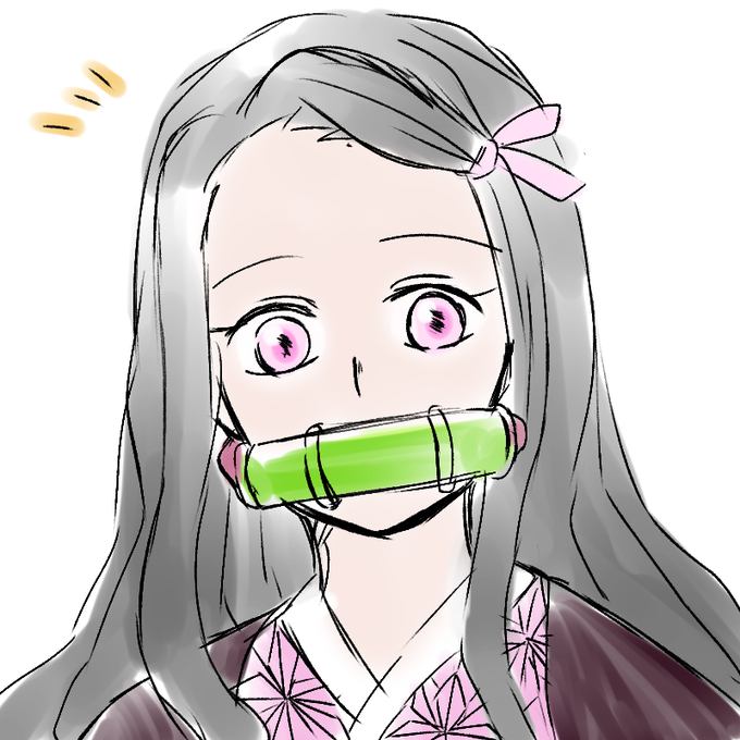 瓜さんがTwitterに投稿した竈門禰豆子(鬼滅の刃)のイラスト。