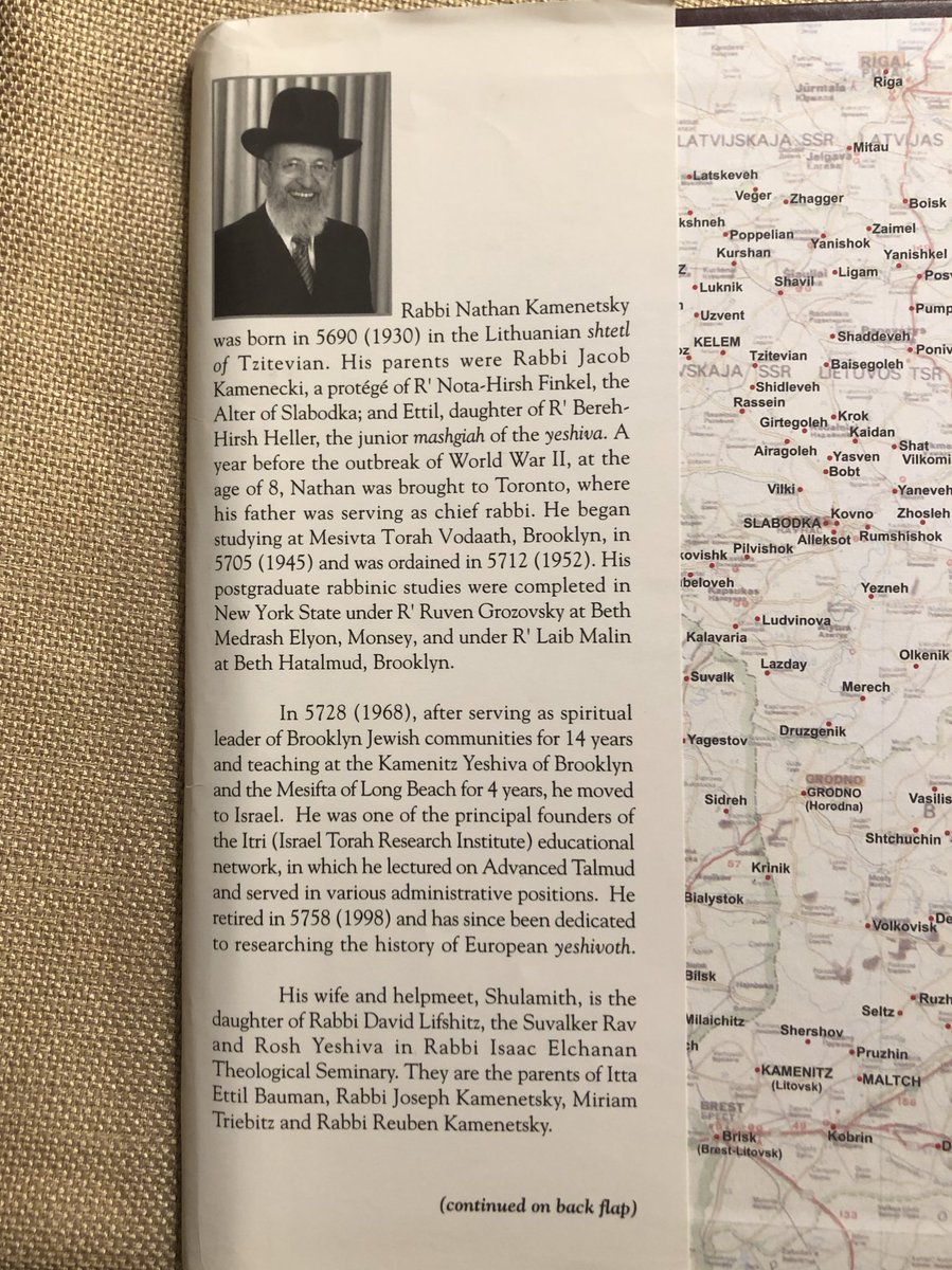 DBashIdeas's tweet photo. The Passing of a Gadol

When I studied in Shaalvim, Rav @ariwaxman sold copies of his uncle’s new book for ₪40. 

I was lucky enough to buy a copy. 

BD”E on the passing of Rav Nosson Kaminetsky zt”l who first showed me the ingredients for gadlus.

My favorite story in the book: https://t.co/TUZXZfIe4J