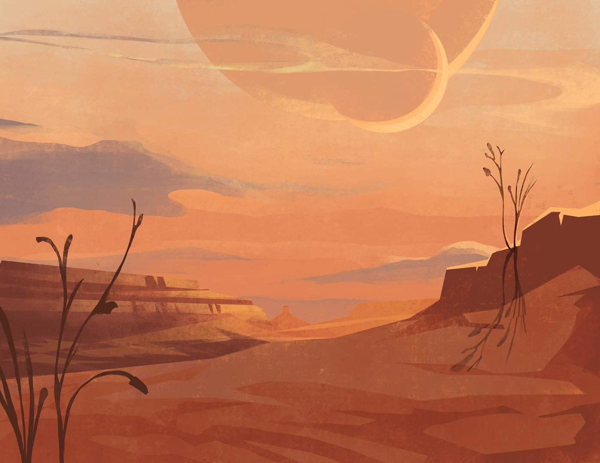 Tina_Draws's tweet image. Time lapse compilation for a planetary surface 🌄
#art #artistsontwitter #csufvisualarts #conceptart