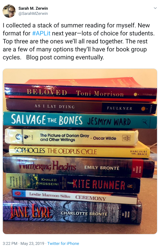 ThePaperGrader's tweet photo. Attempting to #DisruptTexts in AP Lit https://t.co/KO1ry8NA5l https://t.co/Z31pljVwNh