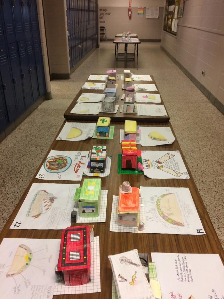 TJEmperorsTeam's tweet photo. This is such always such a fun project! These kids are so creative! #interdisciplinary #teamwork #budgeting #weworkuntilthelastday https://t.co/hgGaI0ArBT