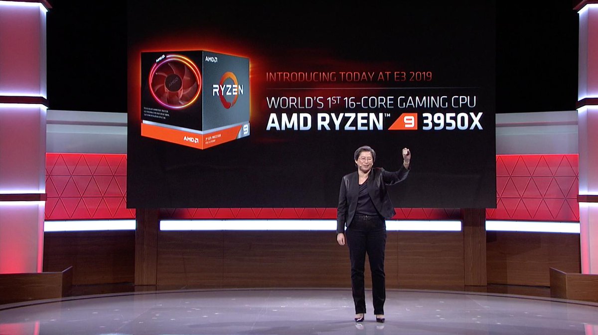 AMDRyzen's tweet image. Meet the first 16-core, 32-thread mainstream desktop processor, the 3rd Gen @AMD Ryzen 9 3950X! Available September 2019 for $749! bit.ly/2IKQjlF