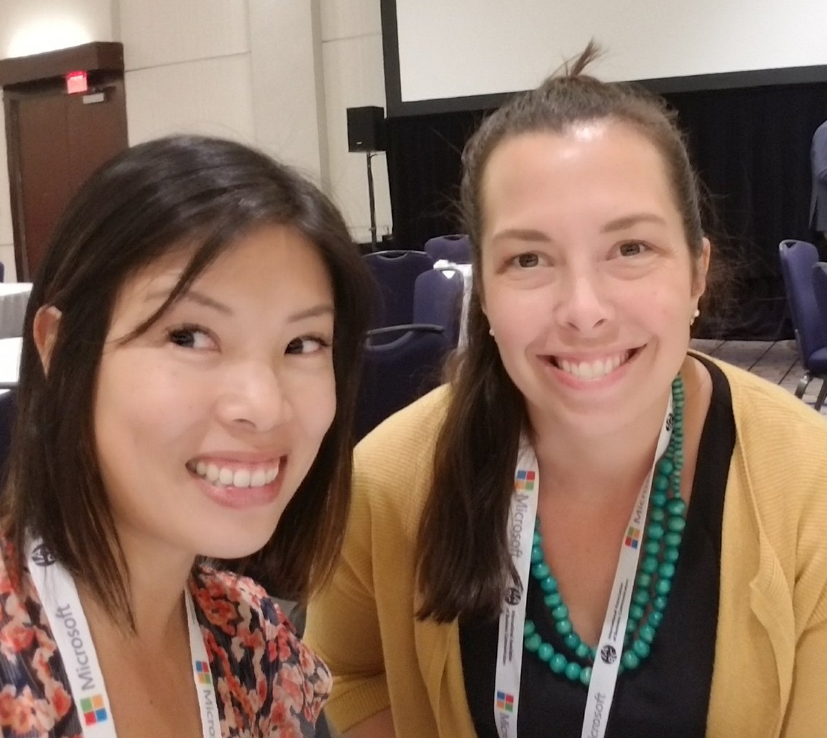ssllee's tweet photo. Enjoying a glass of vino with this lovely lady. So happy to have her as my counterpart in Edmonton this year. Thanks for all the chat and support. #IABC19 https://t.co/ANHMUQpcXT