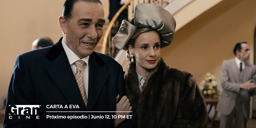 GranCinetv's tweet photo. No te pierdas el segundo episodio de Carta a Eva🌷 Junio 12
 
La producción narra la historia de Eva Perón, Juana Doña y Carmen Polo durante la visita de la primera dama argentina a España, 1947.
#evitaperon #grancinetv #cinematografia #televisionespañola    #mujeresdepoder https://t.co/RyDtMlQR2N