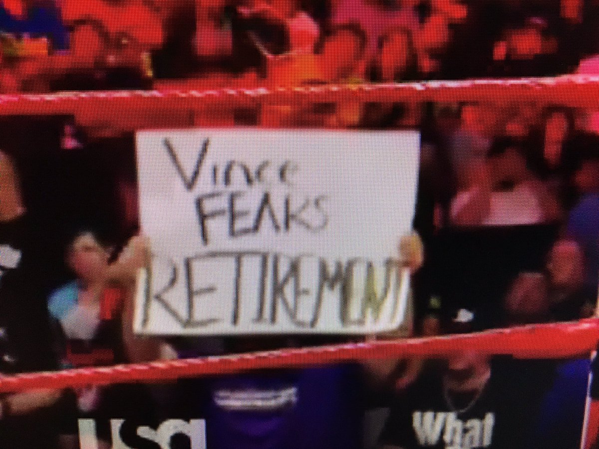 ProducerSteveF's tweet photo. “VINCE FEARS RETIREMENT”

Perfect sign....

#Raw #RAWSanJose #WWE https://t.co/88IHwm7vry