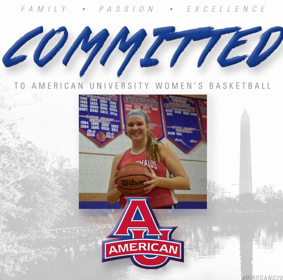 Minutemaidbball's tweet photo. Congratulations to our @emilyy_johns for her commitment to American University! Your Minutemaid family is extremely proud of you! ❤️🏀💙 #redwhiteandblueforever https://t.co/hF2GGn2yhl