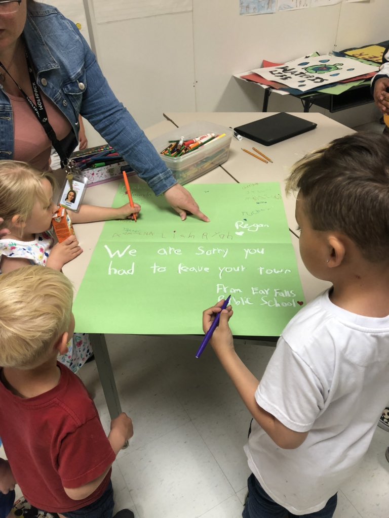 joannalindeman's tweet photo. Our students came up with the idea to create a card and bake a cake for residents of Pikangikum who are staying in the Red Lake area. @Manda_Coombs and I brought our students together to bring their idea to life. @KPDSB_Schools #actsofkindness https://t.co/TrjY6WJqVR