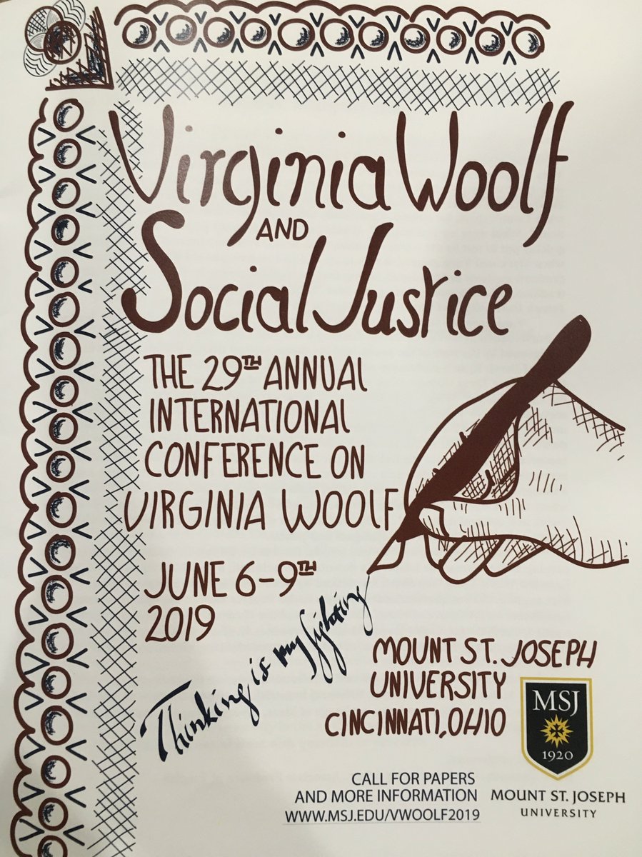 woolfwriter's tweet photo. Shout-out and many thanks to @atleswoolf and his dedicated Woolf Pack of outstanding students for a wonderful #Woolf2019 @MountStJosephU #VirginiaWoolf #ThinkingIsOurFighting https://t.co/nUV4lNg1St