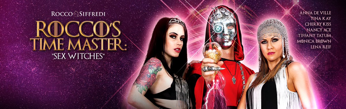June 12, 2019 - Rocco's Time Master: Sex Witches, "An epic tale of warring wizards, captive sorceresses and nasty sex" bit.ly/2WSKprJ w/ @TinaKayxxx &amp; @annadevillexxx
