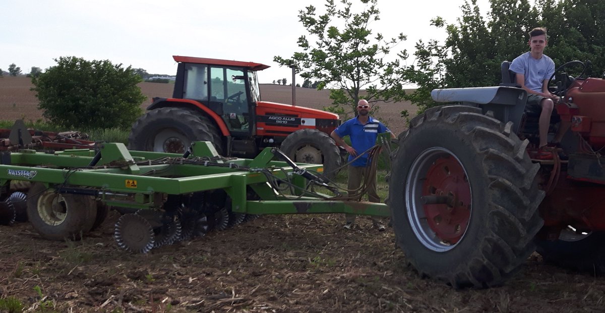 Finished planting corn!  Pretty special -3 generations in the field: Brian was planting, Son Brad and Grandson Xavier were working ground.  #plant19