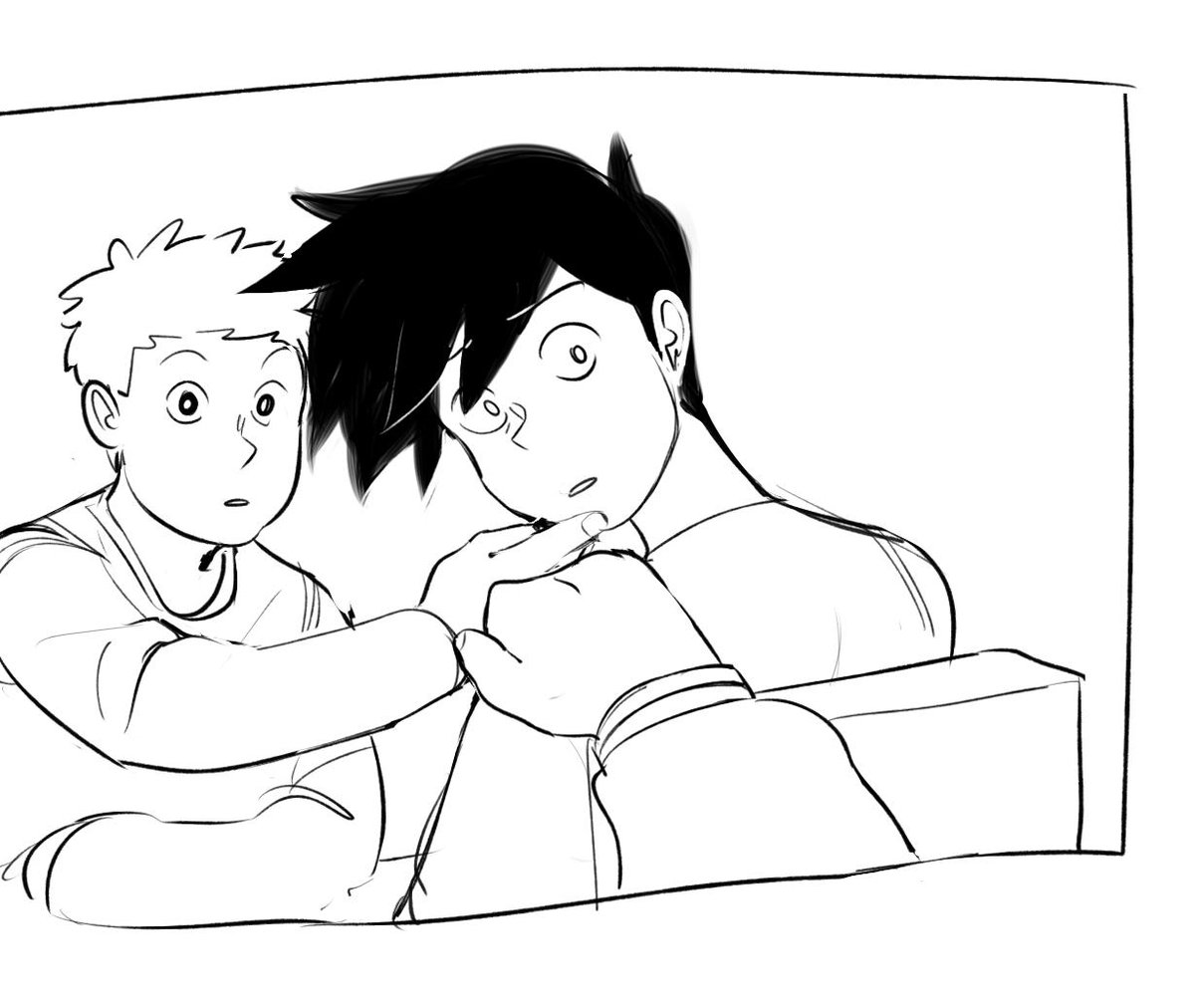 @alkalilyy here's the riteru I will draw every 10 million years 

it ended up super angsty in a 'teru pines for mob and asks mob's lil bro ritsu for help but they end up falling in love also shou's been gone for a few years' way

#riteru #mobpsycho100 #mp100 (1/3) 