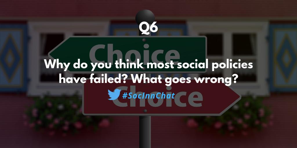 BohnJen's tweet photo. Q6: Why do you think social policies have failed? What goes wrong? #SocInnChat
@kamar_nancy @Naardah @think_obvious https://t.co/9jW61W1nCH