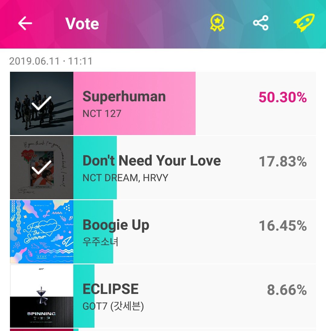 JlSUNGlE's tweet photo. ❗❗ vote now❗❗
#voteSUPERHUMAN
#STREAMSUPERHUMAN https://t.co/36Qh1hnuOS