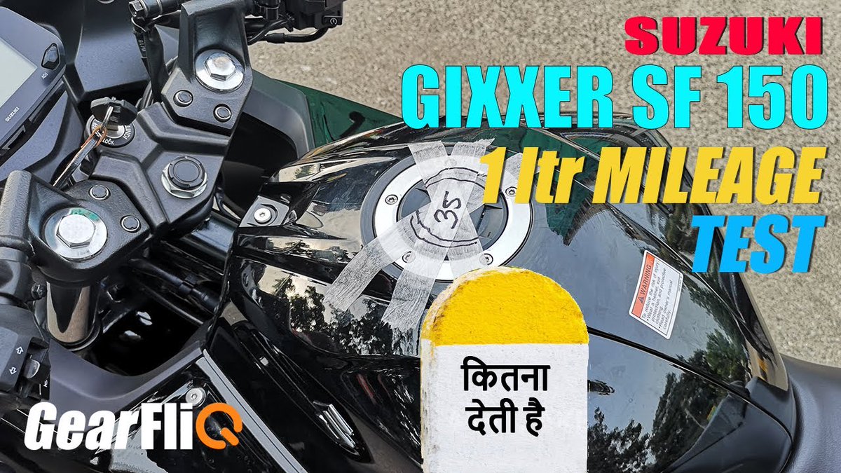 GearFliq's tweet photo. Watch our 1Ltr Mileage Test video for Suzuki Gixxer SF 150 till the end & tell us if it meets your expectation.
#suzuki #gixxer #sf #abs #150cc #1ltr #mileage #test #kitnadetihai https://t.co/S0Qf04XyZz
