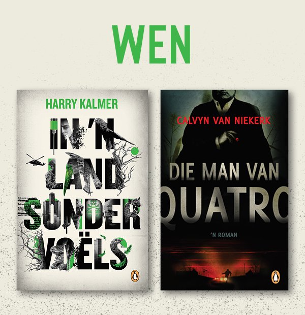 PenguinBooksSA's tweet photo. WEN boeke en 'n bietjie whisky!

One gee twee geskenkpakke weg, elk met ‘n kopie van In ʼn land sonder voëls deur @harrykalmer en Die man van Quatro, PLUS ʼn bottel Balvenie 14 Jaar Enkel Malt Whisky ter waarde van R1050!

Skryf hier in voor 30 Junie: https://t.co/w5MQM6tfdt https://t.co/GegVB5YkZY