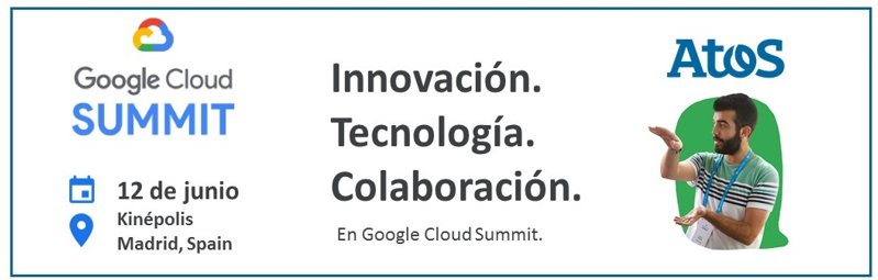 AtosEsRec's tweet photo. 📌Te esperamos mañana en nuestro #Stand del #GoogleSummit Madrid! Descubre las nuevas #tecnologías disponibles presentadas por #líderes internacionales de @googlecloud. Inscríbete 👉 https://t.co/8Wr26JODvB
#JoinAtosTeam #EventosAtos #AtosEs https://t.co/T9ySMIZqQR