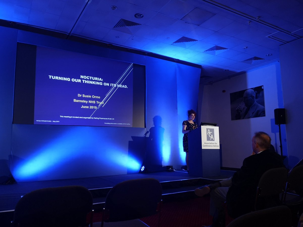 #ACAConf #nocturia #frailtysyndrome #fallsrisk #thinkdifferently
Well worth early start for!! Absolutely great to hear Dr Susie Orme this morning, sharing her her thoughts and practice around Nocturia. '4 is the magic no!' 'Sleep matters!' 'Simple interventions to improve QOL'