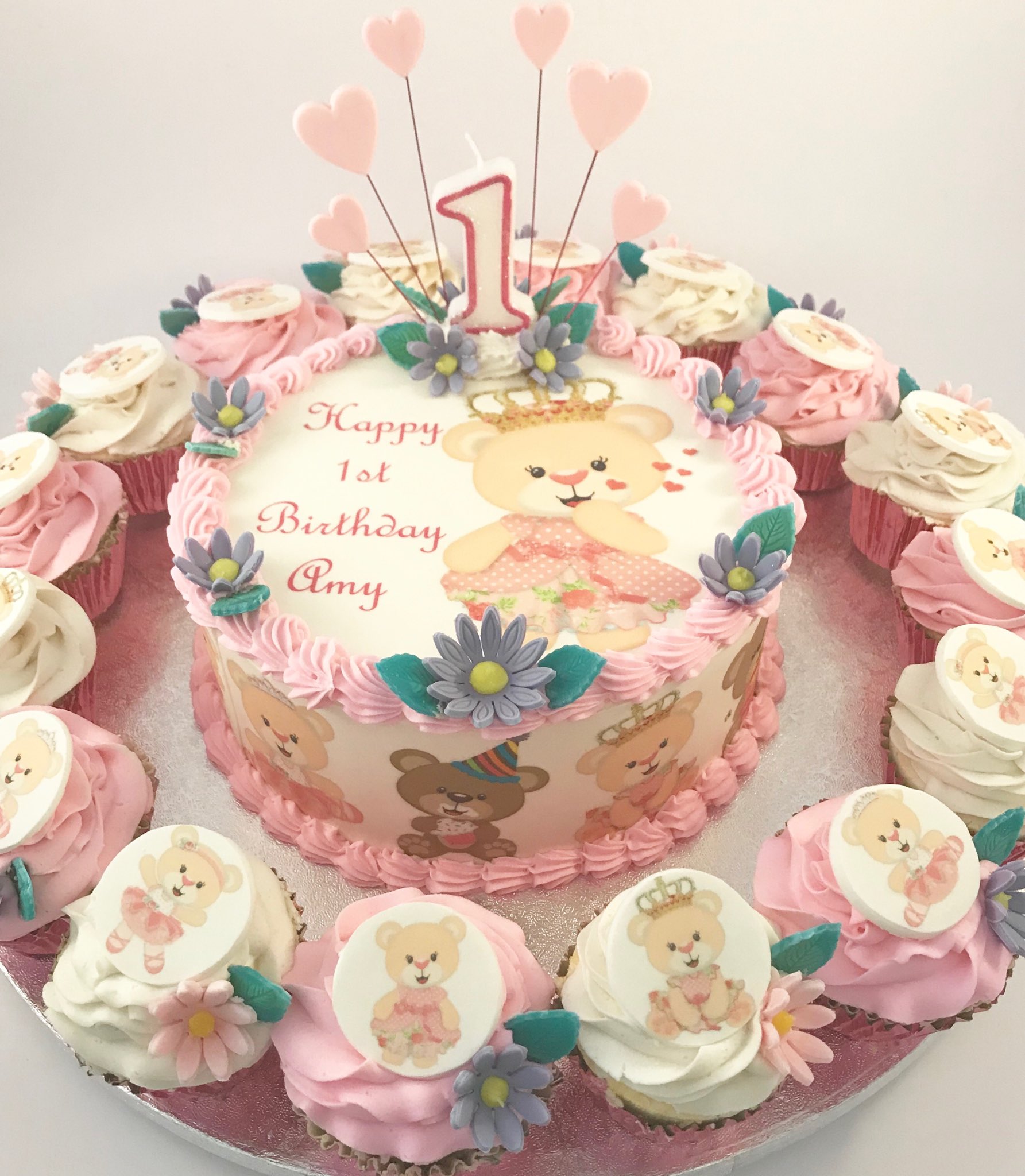 Round Shaped Cake And A Teddy - Iris Florists mangalore online delivery of  flowers,cakes, arrangements and decorations