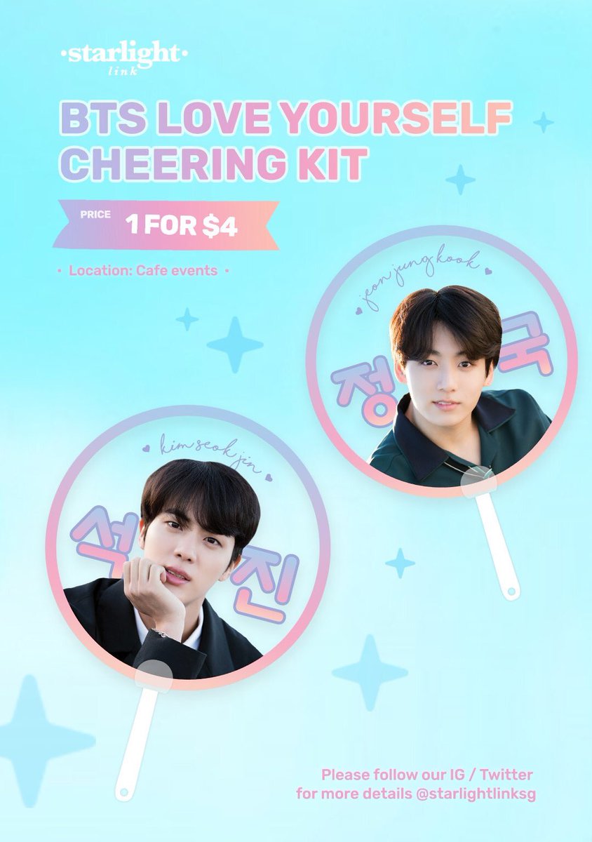 lullabydisco's tweet photo. [help rt!]
Hi ARMYs 💜, 
We are selling these fans that we made! 

💕 Meet ups at #micasaARMY #6YEARSWITHBTS #6thSpringwithBTS (More options in the form) 
💌 Order here: https://t.co/TPU7D87Jo9 

#BTSinSG #BTSinSingapore https://t.co/nHRQXbOlUU