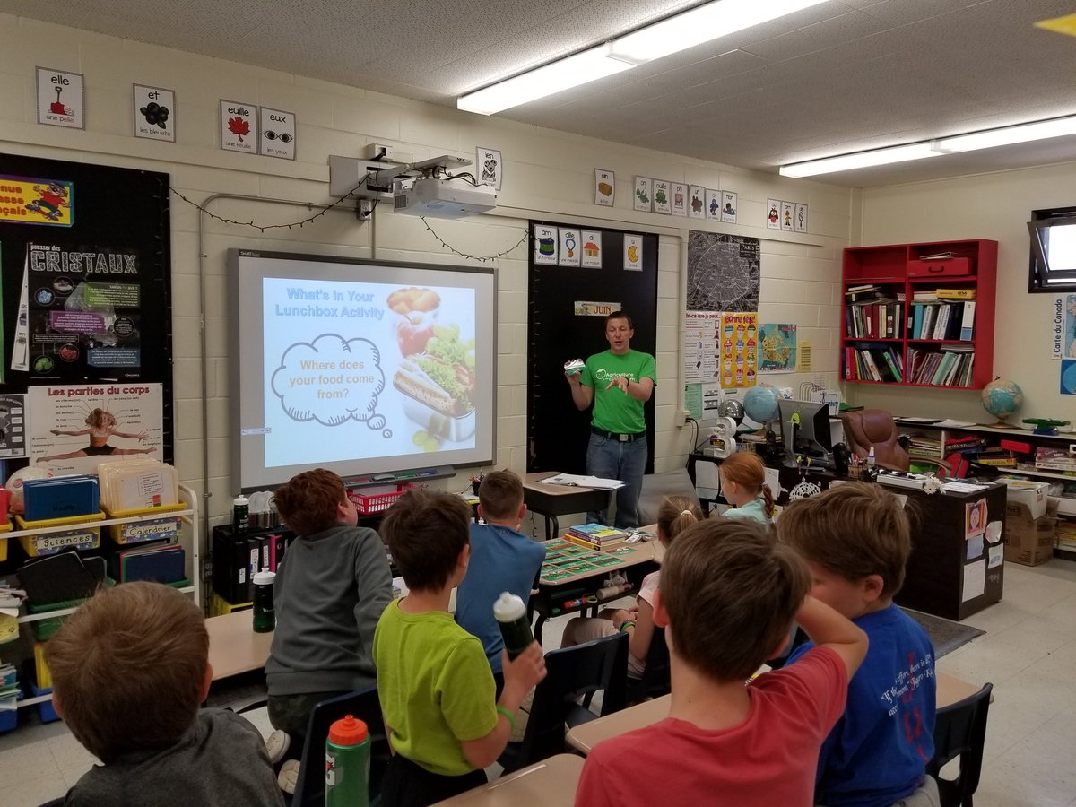 Inspiring and successful visit to Ecole Harrison school to educate kids about agriculture and farming as part of the Agriculture in  the Classroom Program. More info aitc.mb.ua