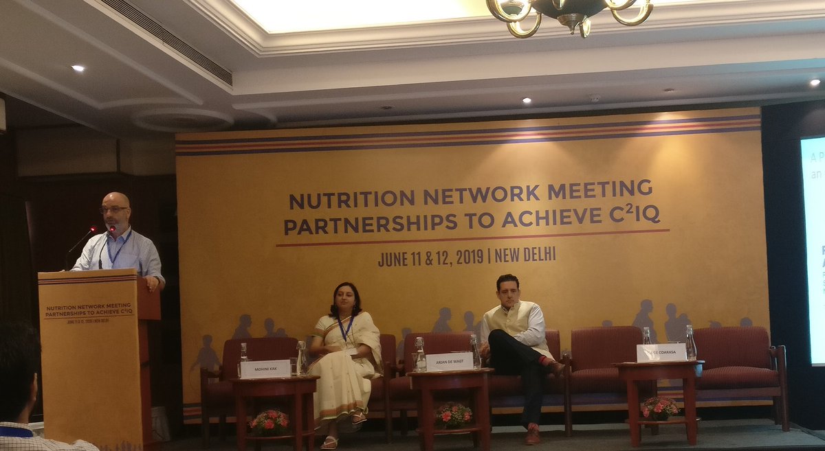 Dr. @arjandewagt , Chief of Nutrition, UNICEF, emphasizing on the priority areas and importance of C2IQ in #POSHANAbhiyaan