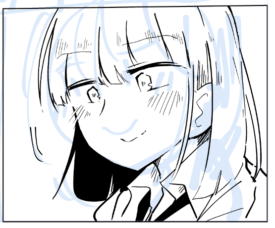 井地さん作画中 