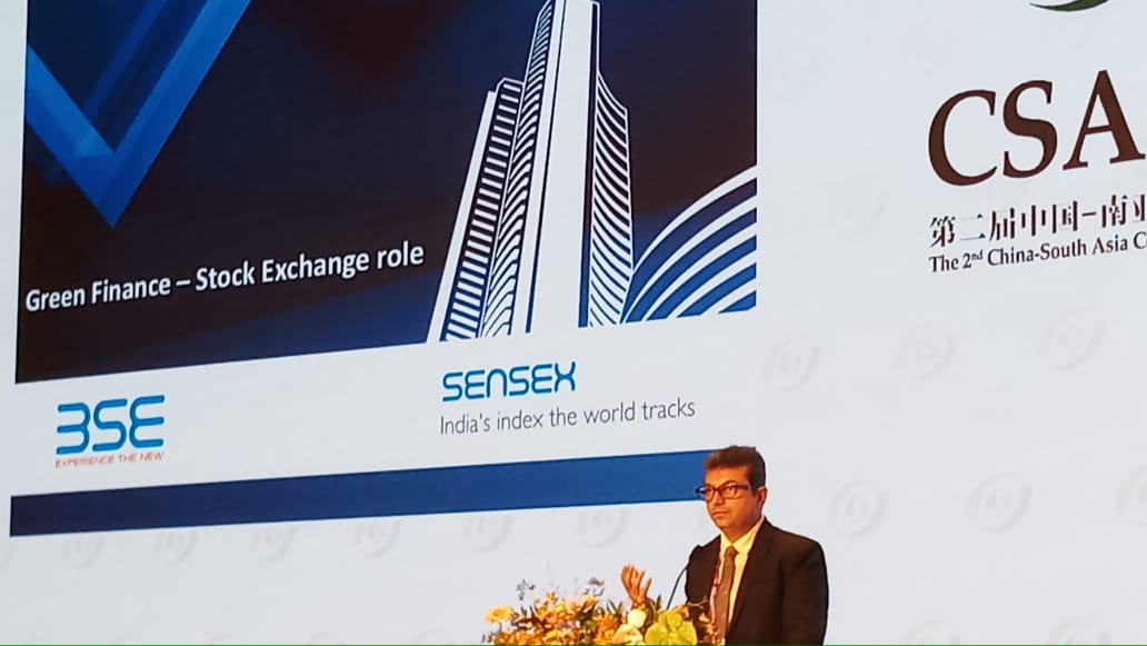 BSEIndia's tweet photo. Shri Girish Joshi, Chief General Manager, Head Listing Business, @BSEIndia sharing his views on Cross Border Cooperation and Innovation in Finance &amp; Green Finance at 2nd China- South Asia Cooperation Forum at Kunming, Yunnance Province, #China
#CSACF https://t.co/s1JjN0xjVt
