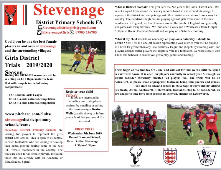 Stevenage & District Primary School Girls tweet media