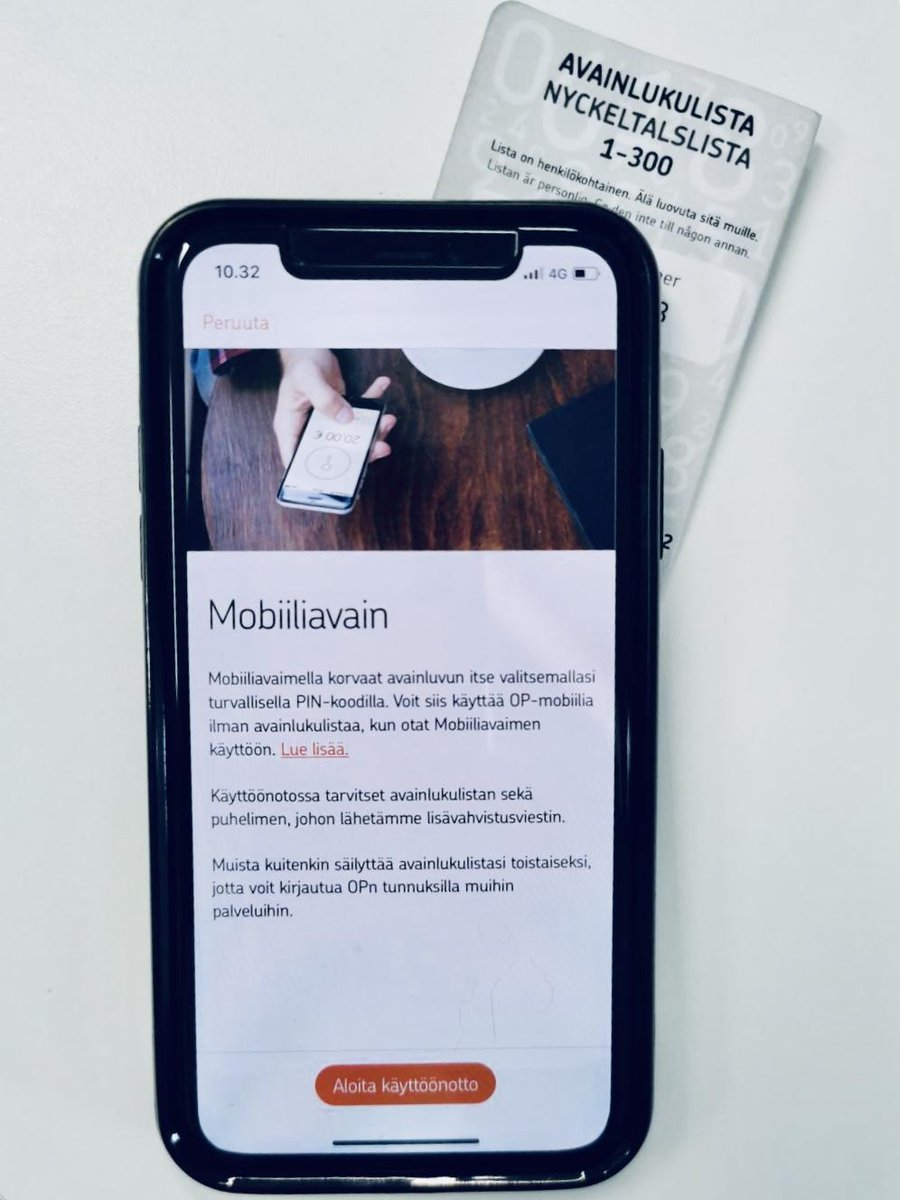 Muistathan ottaa Mobiiliavaimen käyttöön! 😊 Avainlukulistalla kirjautuminen ja maksujen vahvistaminen poistuu tällä viikolla OP-mobiilista. 
op.fi/fi/-/mobiiliav…