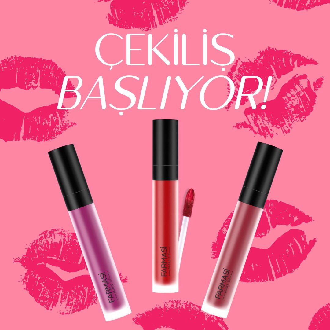 farmasi_Turkiye's tweet photo. Yepyeni Farmasi Matte Ruj Serisi, şimdi bir Retweet kadar yakın. 💋
6 renkten oluşan Matte Ruj Setini kazanmak için yapmanız gereken tek şey bu tweeti retweetlemek. 💫
Sonuçlar 18 Haziran’da Farmasi Twitter hesabında! 
#farmasi #kendinisev https://t.co/Mr3WtwhX2R