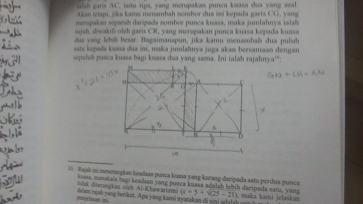 Ini adalah contoh contengan yang aku buat pada buku Algebra. Aku pun asalnya pening, tapi lepas berkali-kali conteng, sudah faham.Jangan takut untuk menconteng. Rajin-rajinkan diri menconteng.