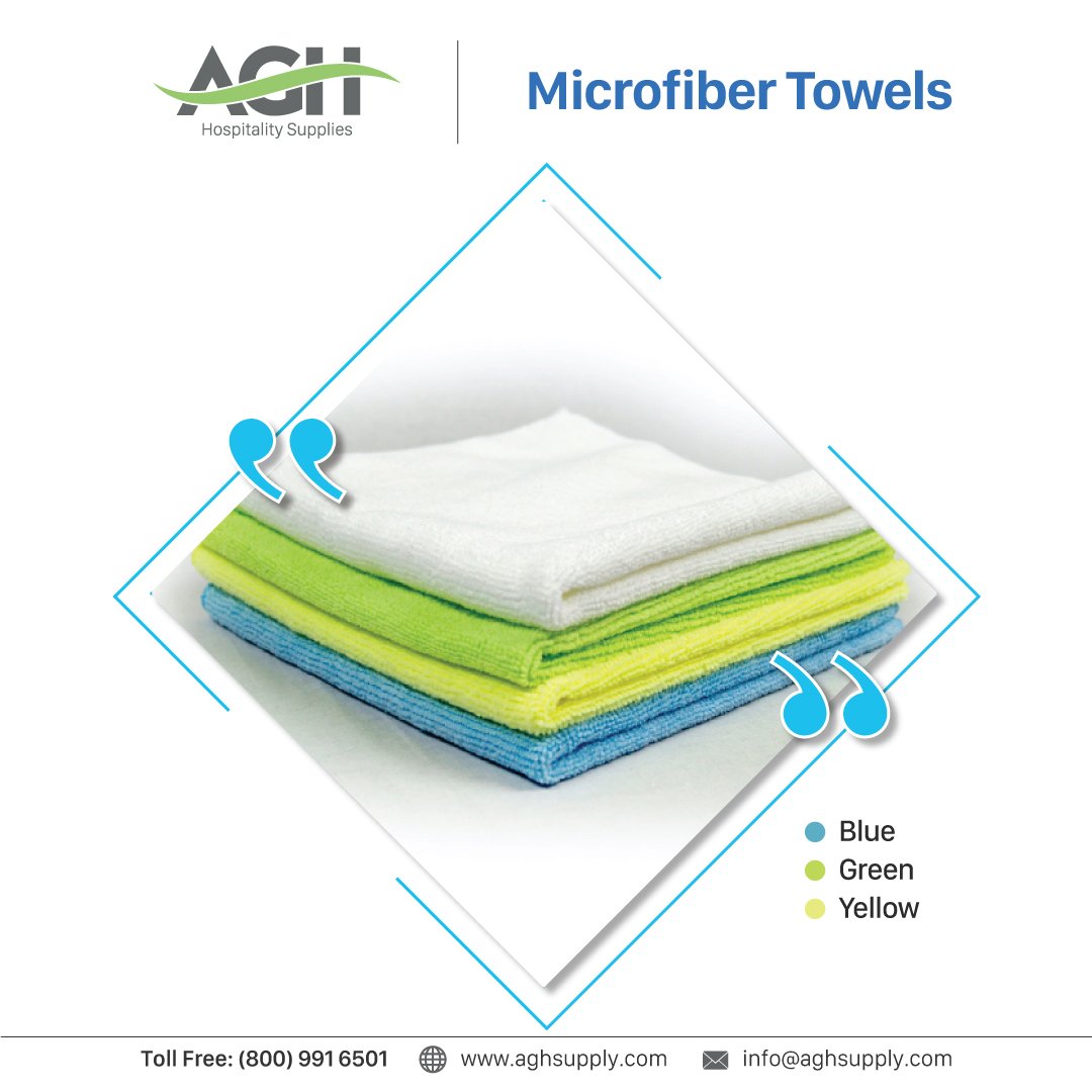 Microfiber Towels, 16″x16″-50g,
Microfiber outperfoms and outlasts cotton cloth towels. Durable, lasts through more washes per towel.
Please visit below links for more details. or Call For Best Deals on (800) 991 6501 
aghsupply.com/microfiber-tow…
#microfibertowels #cottonclothtowels