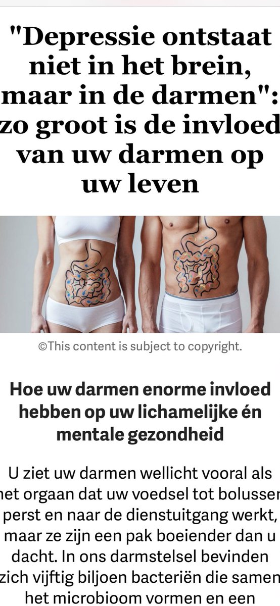 Depressie start in de darmen.  Je microbioom en je hersenen werken de hele dag door samen! Middels de nervus vagus, de juiste voeding is daarom van essentieel belang.