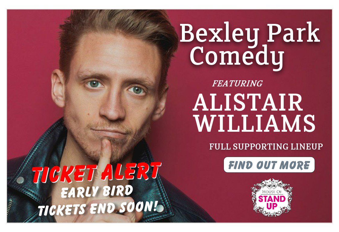HouseofStandUp's tweet photo. NO BOOKING FEE WITH PAYPAL - GROUP SAVER DEALS AVAILABLE!
https://t.co/HnRyVglTxc
#comedy #standup #entertainment #event #nightout #tickets #bar #bexleyheath #bexley #crayford #sidcup #dartford #belvedere #welling #barnhurst #erith #eltham #SELondon #Kent https://t.co/QcyjhdFM5B