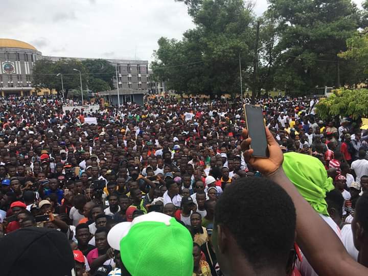 FPlator's tweet image. June 7 protest by some Liberians in Monrovia.