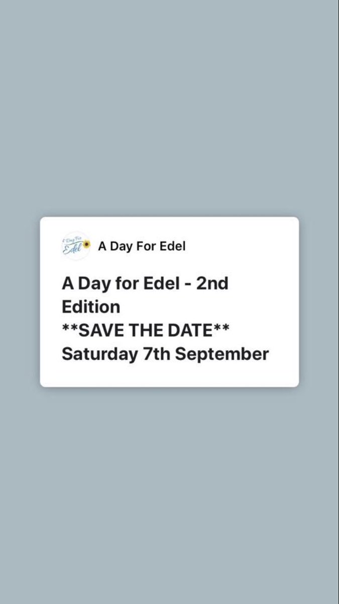 day_edel's tweet photo. #5k #10k #halfmarathon Edel’s family and friends are hosting the second annual ‘a day for Edel’ there will be something here for all the family and we greatly appreciate your continued kind support. https://t.co/zFZVmIE350