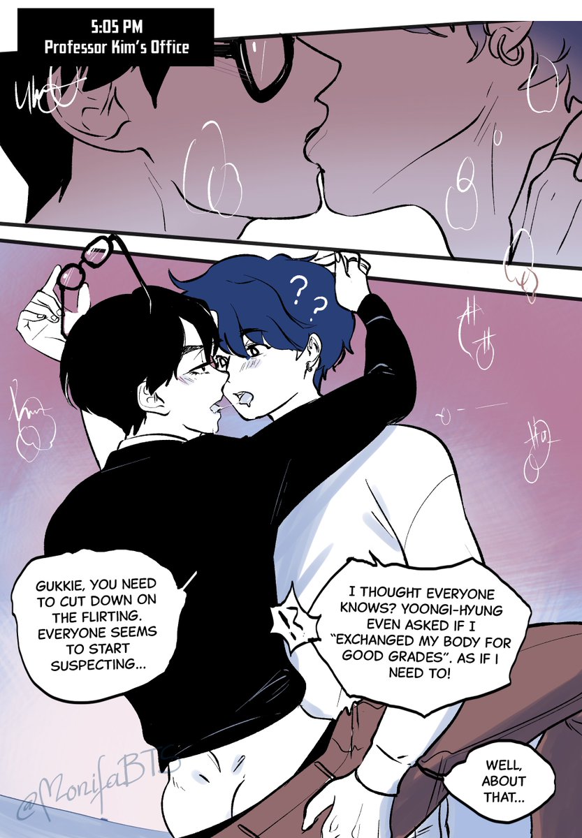 MONIfaBTS's tweet photo. Professor Taehyung and 190405 Jungkook that we were all thirsting for. 

This is how I imagine it going DOWN. Also make sure you read the whole thread. (1/3) 

#Taekookau #Taekook https://t.co/MkIlvIife0