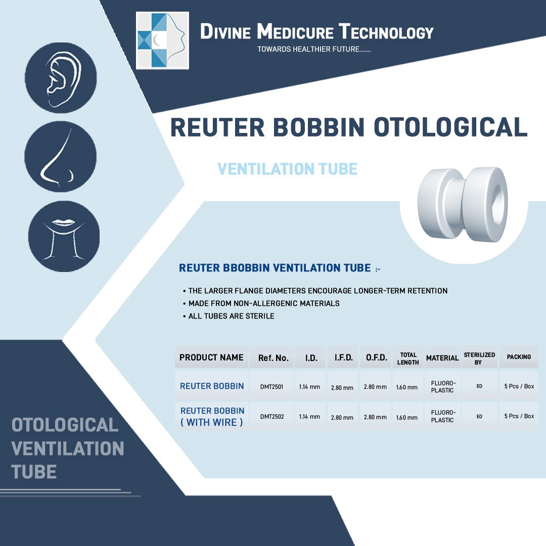 DivineMedicure's tweet photo. DIVINE MEDICURE TECHNOLOGY

REUTER BOBBIN VENTILATION TUBE ::

FOR ORDER INQUIRY : SALES@DIVINEMEDICURE.COM

Shipping World Wide : FED-ex, UPS, DHL, EMS https://t.co/Q078RoD29m