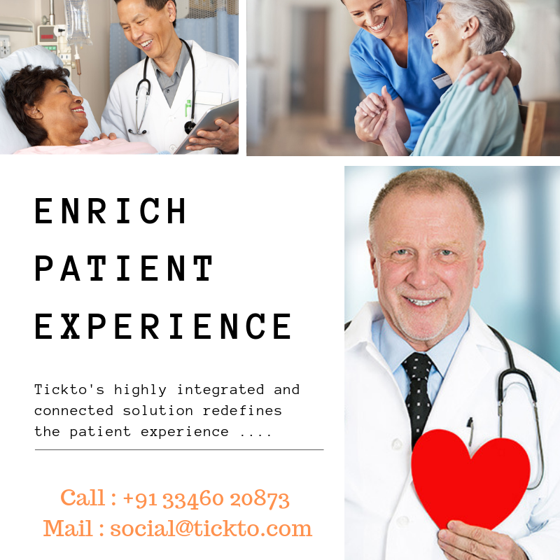 tickto's tweet photo. #Enrich #patient #experience
.
#Tickto's highly integrated and connected solution redefines the patient experience...

Know More: https://t.co/Qza6GWhsoM
****or ****
Call : +913346020873 | Mail : social@tickto.com https://t.co/tvBN41CGkk