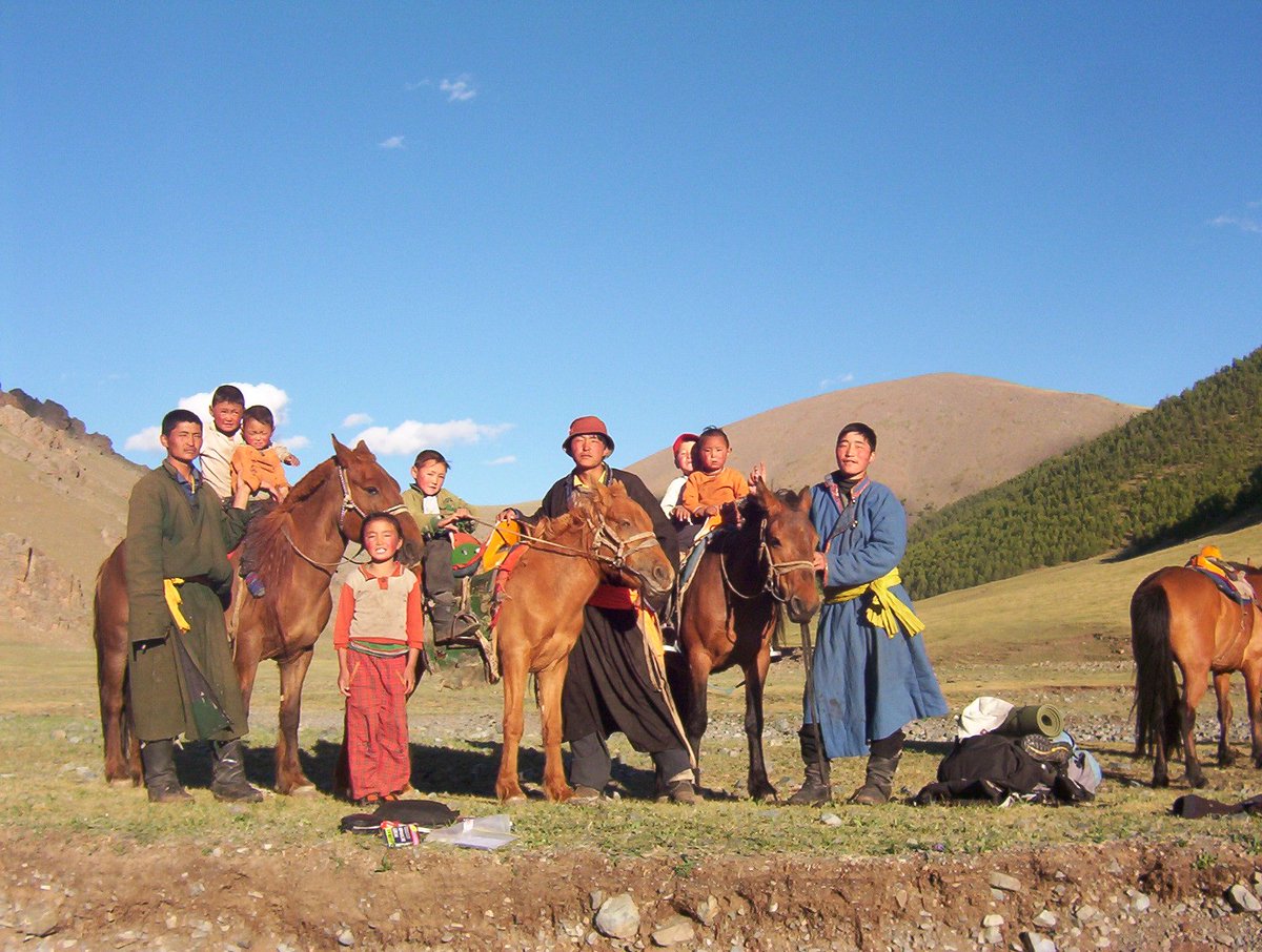 As we rode along we were joined intermittently by local herders who chatted with our guide and then went on their way. Read more: bit.ly/2LnrYH9

#Mongolia #wanderings #travel #adventure #horsetrek