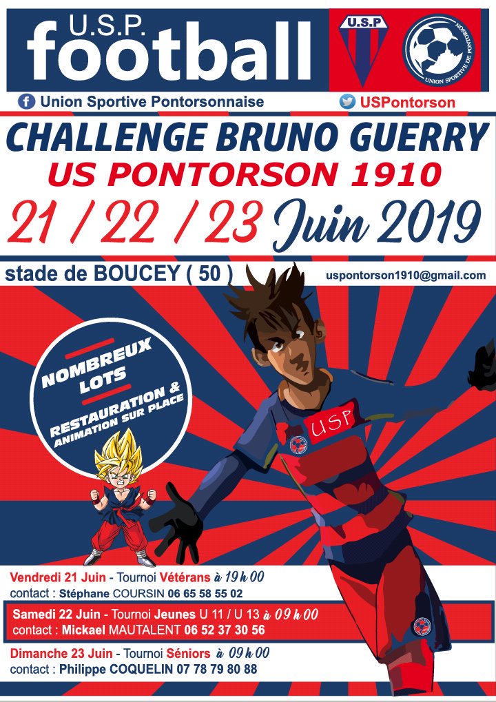 UPontorson's tweet photo. #ChallengeBrunoGuerry #USP1910 🎁VOUS ALLEZ ÊTRE GÂTÉS ! 👈
Cadeaux pour tous les participants aux 3 @DeTournoi !!!⚽
🔵🔴 #USP1910 #lafamillesagrandit 🏆 https://t.co/K07JNaT7Xz